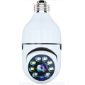 Câmera com lâmpada bulbo de segurança residencial sem fio 360 graus